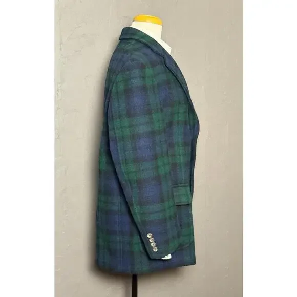 Vintage 1980's Plaid Wool Blazer from POLO by Ralph Lauren size M-L Tartan